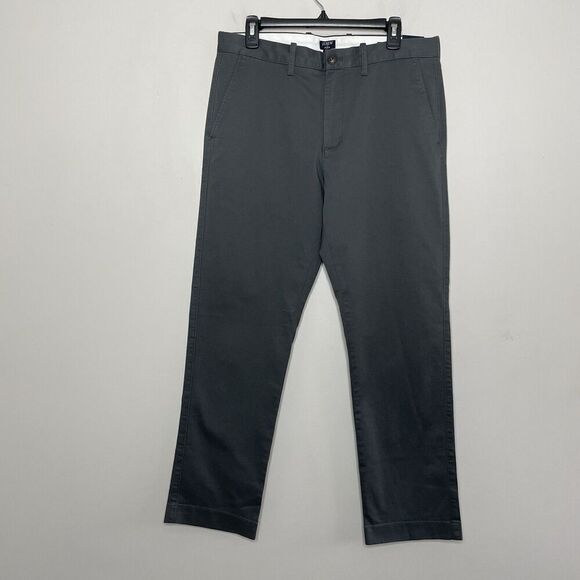 J.CREW Pants Men 33 x 30 Straight Fit Chino NEW Gray Cotton Blend H3186 - Picture 1 of 12